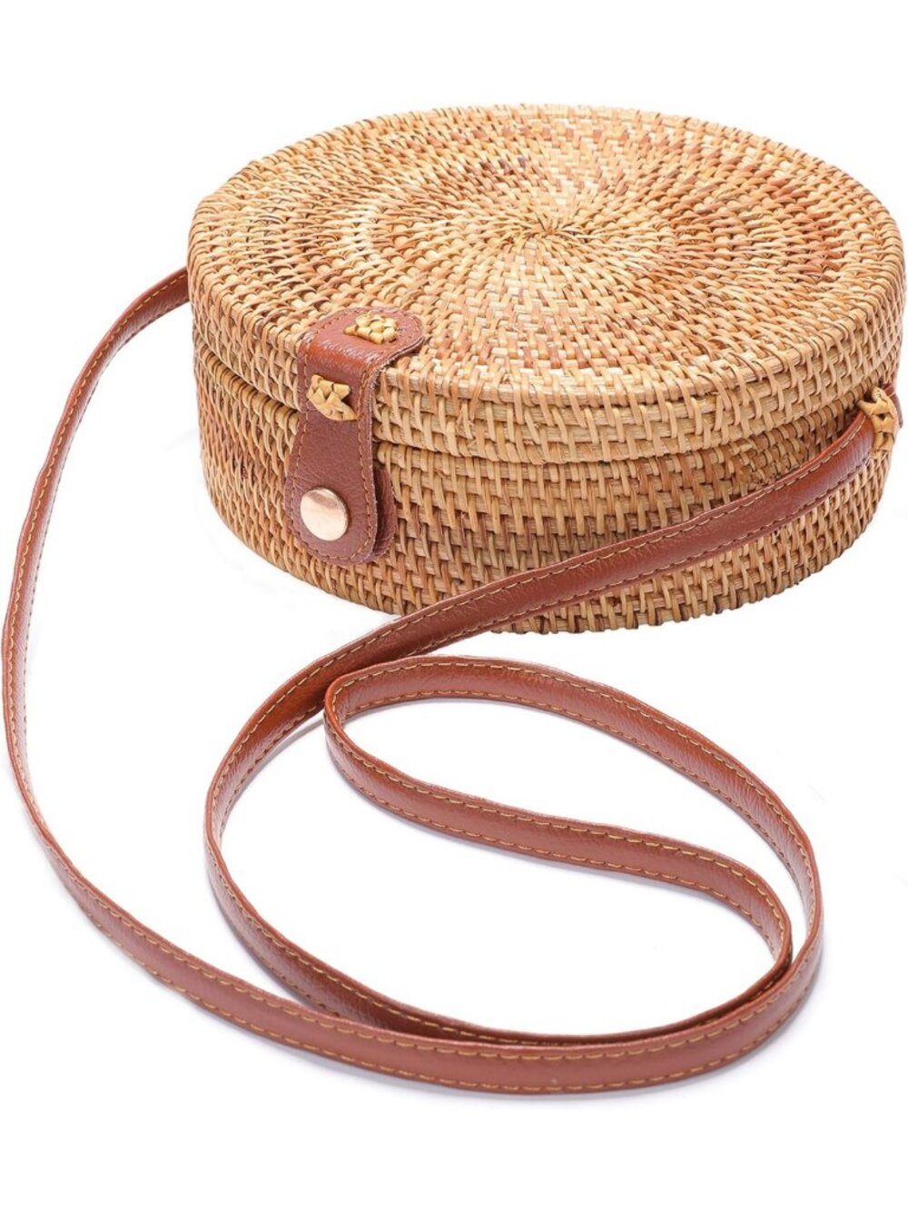 Stylish Woven Rattan Straw Beach Bag - Summer Vacation Purse & Gift for Her